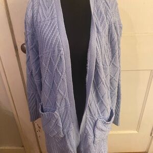 Blair Light Blue Open Front Cardigan